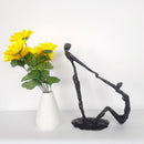 DecorBites™ Hand in Hand Dance Sculpture - Metal Abstract Figurine for Room Decoration