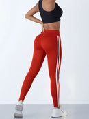 Yoga Leggings Women Striped Slim Sports Pants