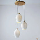 DecorBites™ Elegance Ribbed Ceramic Pendant Lights for Dining Island, Living Room