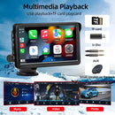 Car Radio Wireless CarPlay Android Auto Multimedia Video Player 7inch Portable Touch Screen With USB AUX For Rear View Camera
