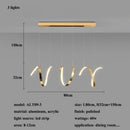 DecorBites™ Gold Irregular LED Pendant Lights for Modern Living & Dining Room Lighting