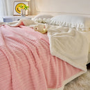DecorBites™ Cozy Faux Rabbit Fur Blanket, Soft Fluffy Quilt for Single, Anti-Static Warm Throw