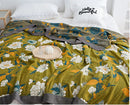 DecorBites™ Cotton Gauze Plaid Blanket - Super Soft Bed Throw Blanket
