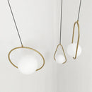 DecorBites™ Glass Ball Pendant Lamp: Elegant Dining Room Light Fixture, Gold Finish