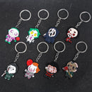 New Cartoon Anime Horror Killer Enamel Keychain Pendant Jack the Ripper Black Friday Keyring Cosplay Props Men Women Bag Jewelry