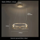 DecorBites™ Adara Luxury LED Chandelier: Modern Ring Light for Home Interior Decoration