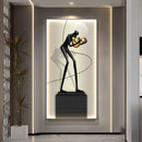 Abstract Figure Luminous Canvas Painting Wall Lamps by DecorBites™