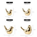 DecorBites™ Golden Silver Bird Figurines Modern Ceramic Statues - Home Decor Wedding Gifts