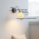 DecorBites™ LED Wall Light Fixture Modern Black Wood Copper Sconce