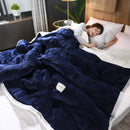 DecorBites™ Cozy Coral Fleece Double Blanket for Beds - Super Soft Plush Quilt