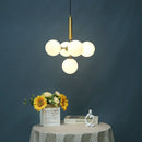 DecorBites™ Golden Glass Balls Chandelier Ceiling Light for Elegant Home Decor