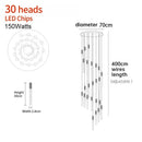 DecorBites™ Crystal LED Pendant Light: Luxury Lighting Fixture for Living Room, Bedroom, Hotel & Shop
