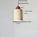 DecorBites™ Iron LED Pendant Light Fixture for Home Living Room, Restaurant Yellow Travertine Ball Hang Lamp
