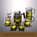 DecorBites™ Glass Tea Set with Solid Wood Handle and Tea Water Separation Technology