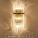 DecorBites™ Crystal Gold LED Wall Sconce Modern Light for Bedroom Living Room Home Decor