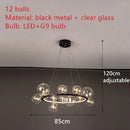 DecorBites™ Branching Bubbles Chandelier in Black and Gold for Modern Dining Room