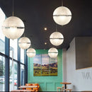 Modern textured moon pendant chandelier living room led light
