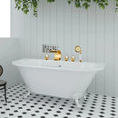 DecorBites™ Gold Crystal Brass Bathtub Faucet Set with Hand shower Head