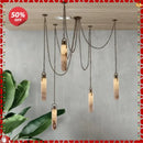 DecorBites™ Gold Chrome LED Chandelier for Dining Room - 2025 Marble Design
