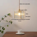 DecorBites™ Glass Copper LED Pendant Lamp for Dining Room, Nordic Modern Hanging Light Fixtures