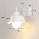 DecorBites™ Glass Iron LED Wall Sconce Pull Chain Switch Stair Light Fixture for Bedroom