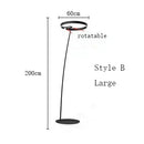 DecorBites™ Circular Luminescence LED Floor Lamp for Elegant Living Spaces