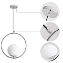 DecorBites™ Glass Ball Pendant Lights Modern LED Brass Black Chrome Suspension Luminaire