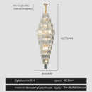 Luxe modern brass and crystal chandelier dining room pendant light