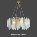 DecorBites™ Gold Metal Chain LED Pendant Lights for Modern Luxury Living Room