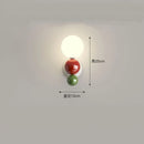 DecorBites™ LED Wall Light Red Green White Metal Kids Room Lamp White Acrylic Ball