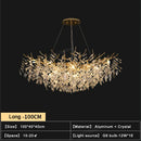 DecorBites™ Gold Crystal Chandeliers for Dining Room Branch Hanging Lamp Large Lighting