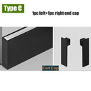 DecorBites™ Black Aluminium LED Profile for Recessed Skirting with Silicone Cover