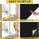 Removable 100% Light Blocking Darkest Window Cloth DIY Total Blackout Glass Privacy Darkening Window Tint Black Window Sticker