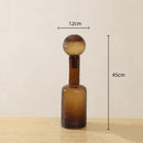 DecorBites™ Clear Glass Vase with Lid, Home Decor, Aromatherapy Bottle & Candle Holder