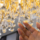 Modern gold decorbites crystal led chandelier dining room light