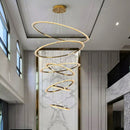 DecorBites™ Crystal Chandelier: Stair Pendant Lamp, Living Room & Interior Lighting