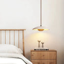 DecorBites™ Cream Stone Wood Chandelier: Danish Style Bedroom Pendant Lamp for Natural Atmosphere