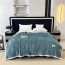 DecorBites™ Cozy Flannel Nap Blanket - Solid Color Warmth
