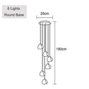 DecorBites™ Crystal Ball Chandelier: Long Adjustable Staircase Pendant Light perfect for Home & Restaurant
