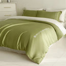 DecorBites™ Cotton Solid Color Bedding Set, Premium Quality Embroidery Quilt Cover, Single Bed.
