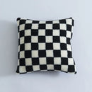 DecorBites™ Houndstooth Cushion Cover 30x50cm Black and White Bow Waist Pillow Case