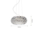 DecorBites™ Acrylic RS7 Bulb Pendant Lights Caboche Dia35/50/65CM Clear Gold Lamp