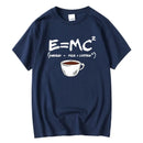 Men's Cotton T-Shirt – Funny Energy=Milk+Coffee Summer Tee