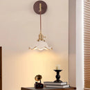 DecorBites™ Ceramic Wood LED Wall Sconce, Modern Adjustable Nordic Lamparas De Pared for Bedroom