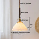DecorBites™ LED Walnut Copper Pendant Light with Knob Switch - Modern Style Lighting Fixtures