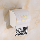 DecorBites™ Black Carved Aluminum Bathroom Tissue Holder Toilet Paper Roll Rack