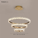 DecorBites™ Gold Crystal Ring Chandelier for Living Room and Restaurant Décor