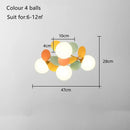 DecorBites™ Kids' Room Glass Ball Chandelier, Modern LED Ceiling Light Fixture