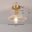 DecorBites™ Clear Glass LED Ceiling Light Fixture Modern Nordic Copper Knob Switch Lamp