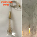 DecorBites™ Crystal Glass LED Pendant Lights for Restaurant, Bar, and Staircase